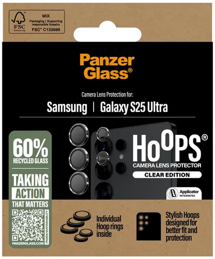 PanzerGlass Hoops Rings Samsung Galaxy S25 Ultra Camera Lens Protector Clear afbeelding 4
