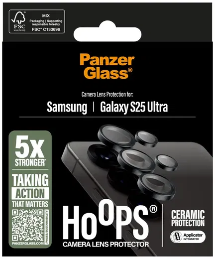 PanzerGlass Hoops Ceramic Samsung Galaxy S25 Ultra Camera Lens Protector Glas afbeelding 5
