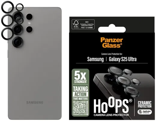 PanzerGlass Hoops Ceramic Samsung Galaxy S25 Ultra Camera Lens Protector Glas afbeelding 2