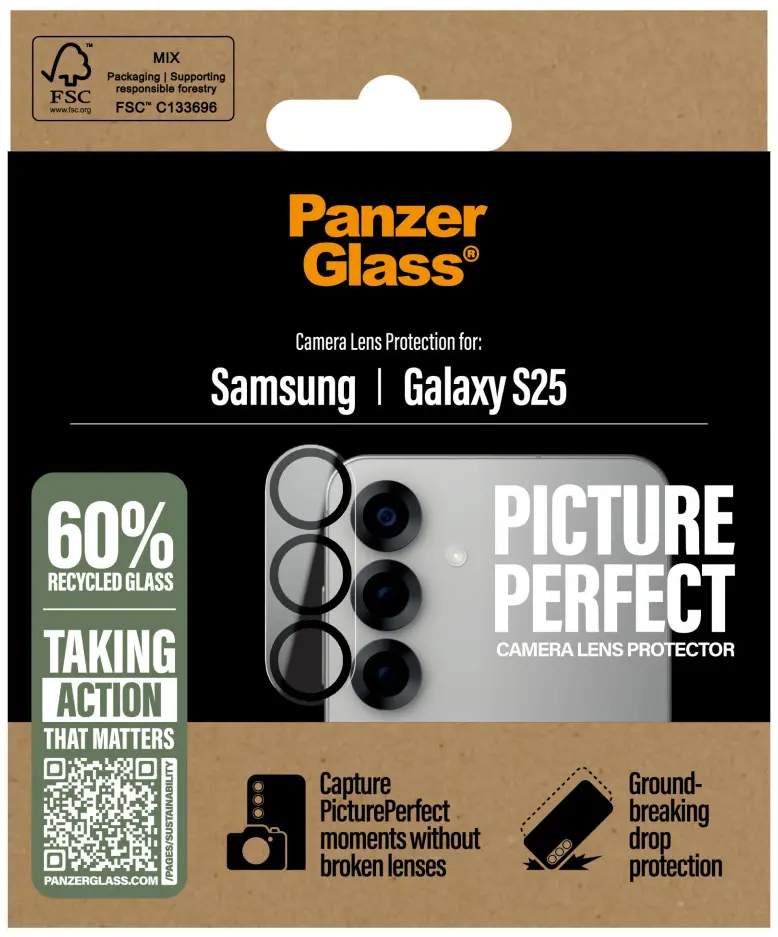 PanzerGlass PicturePerfect Samsung Galaxy S25 Camera Protector Glas afbeelding 4