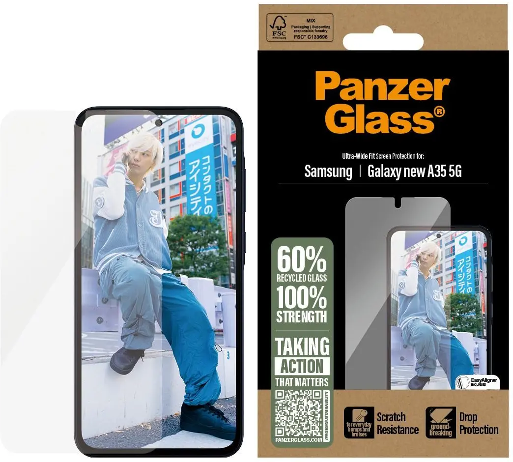 PanzerGlass Ultra-Wide Samsung Galaxy A36 Screen Protector afbeelding 1
