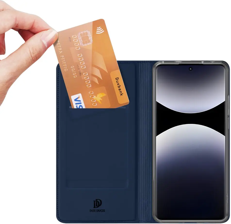 Dux Ducis Skin Pro Xiaomi Redmi Note 14 Pro 4G Hoesje Portemonnee Blauw afbeelding 2