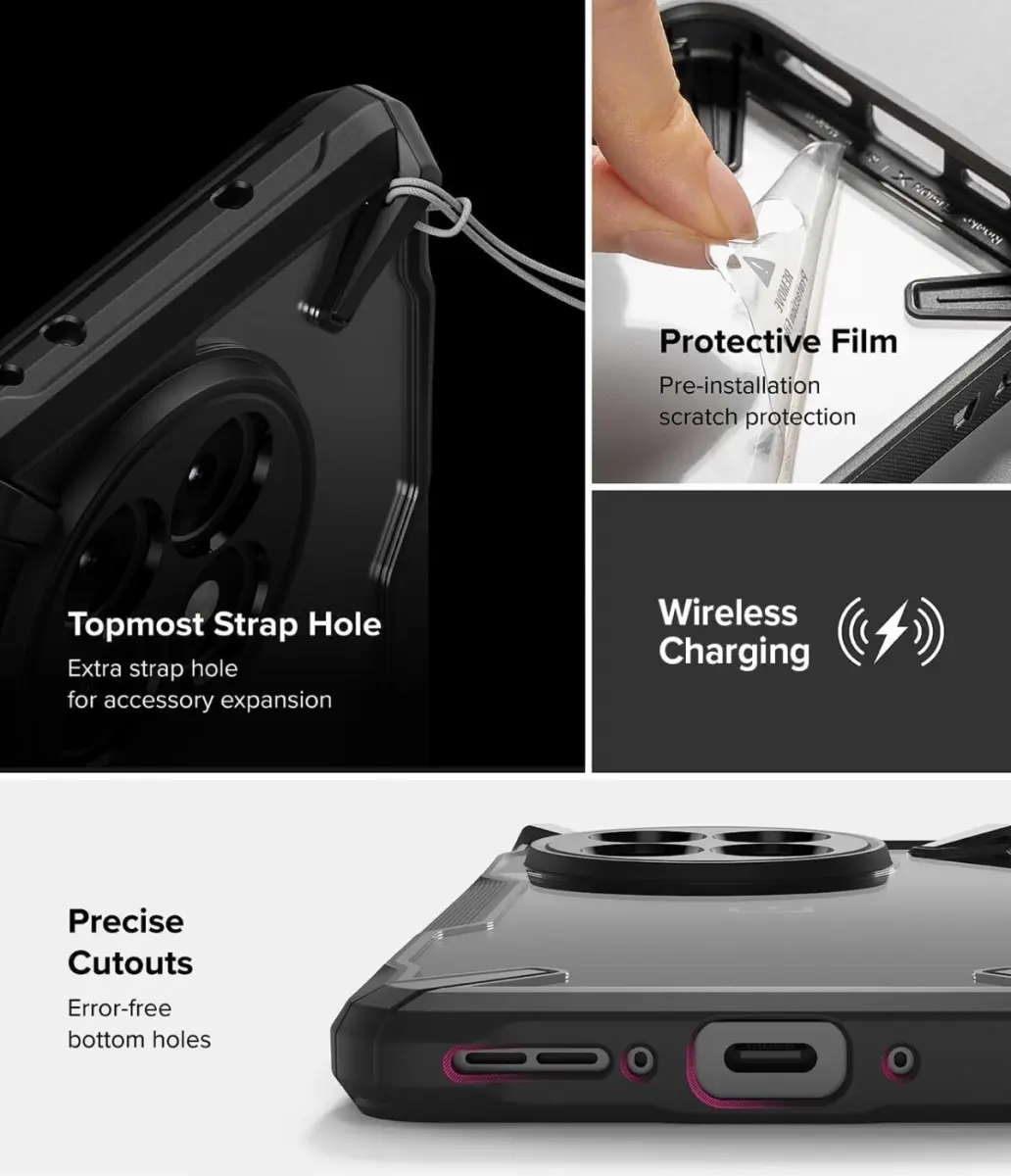 Ringke Fusion X OnePlus 13R Hoesje Back Cover Zwart afbeelding 4