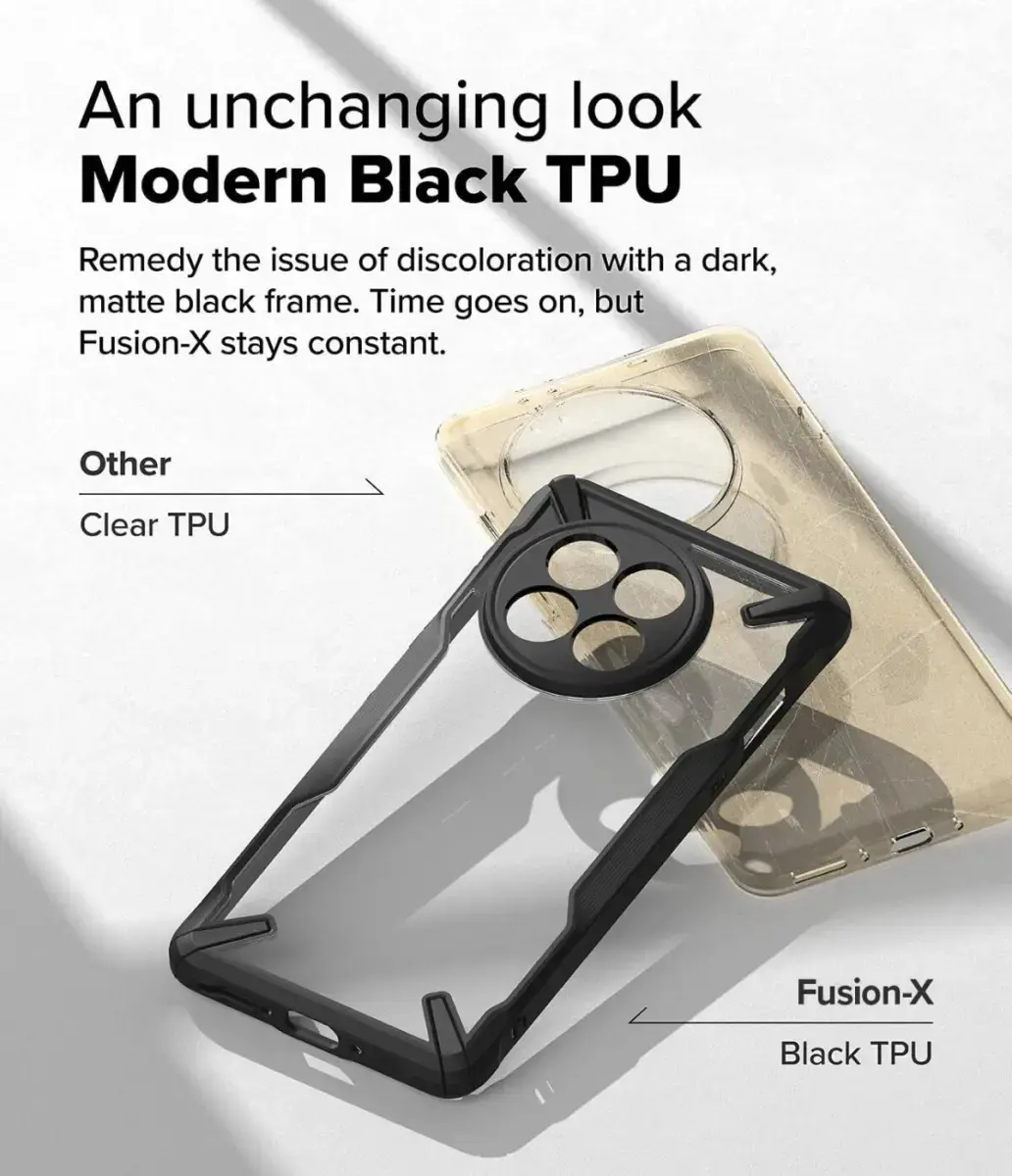 Ringke Fusion X OnePlus 13R Hoesje Back Cover Zwart afbeelding 6