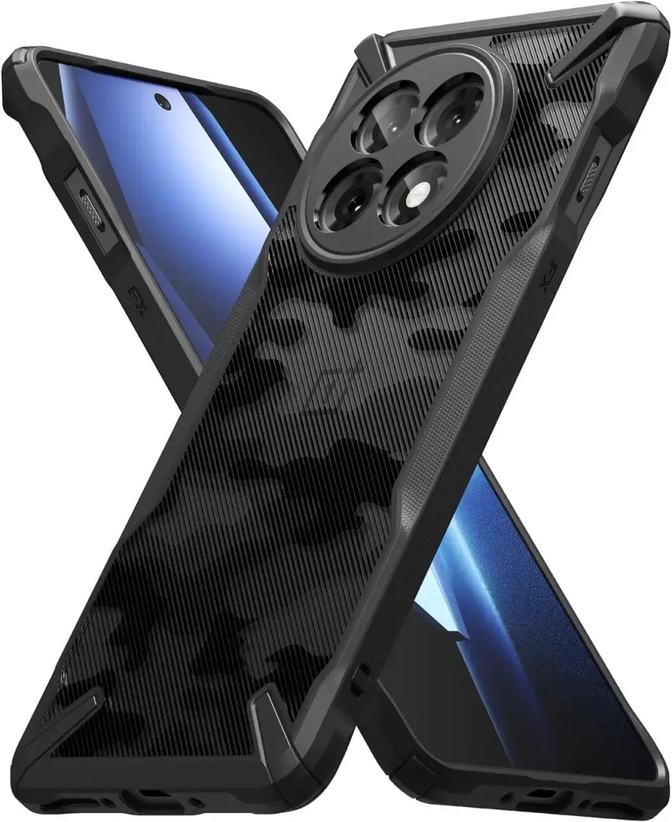 Ringke Fusion X OnePlus 13R Hoesje Back Cover Camo Zwart afbeelding 1