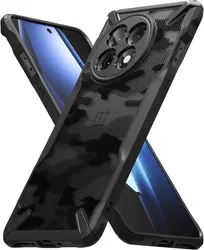 Ringke Fusion X OnePlus 13R Hoesje Back Cover Camo Zwart afbeelding