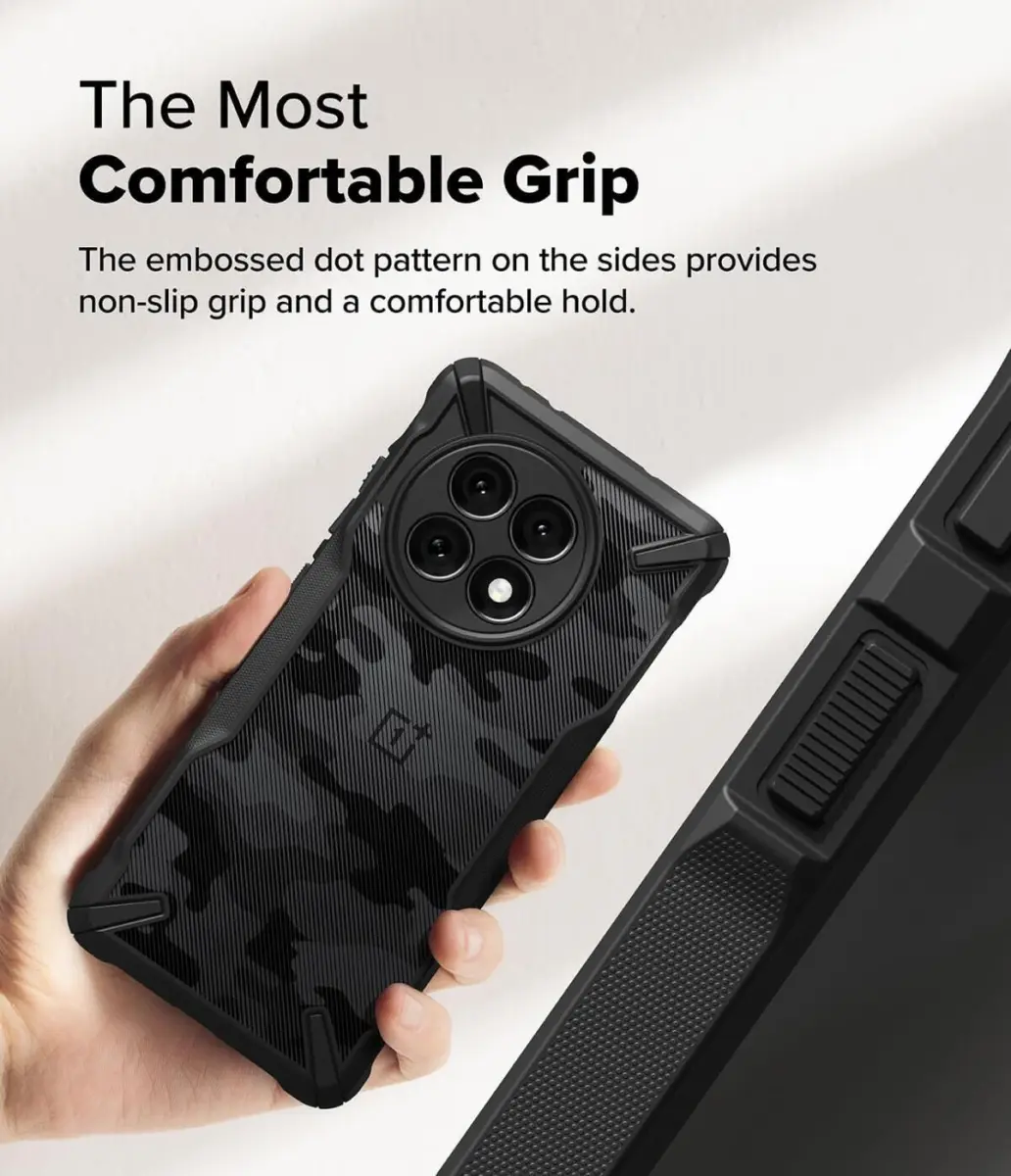 Ringke Fusion X OnePlus 13R Hoesje Back Cover Camo Zwart afbeelding 5