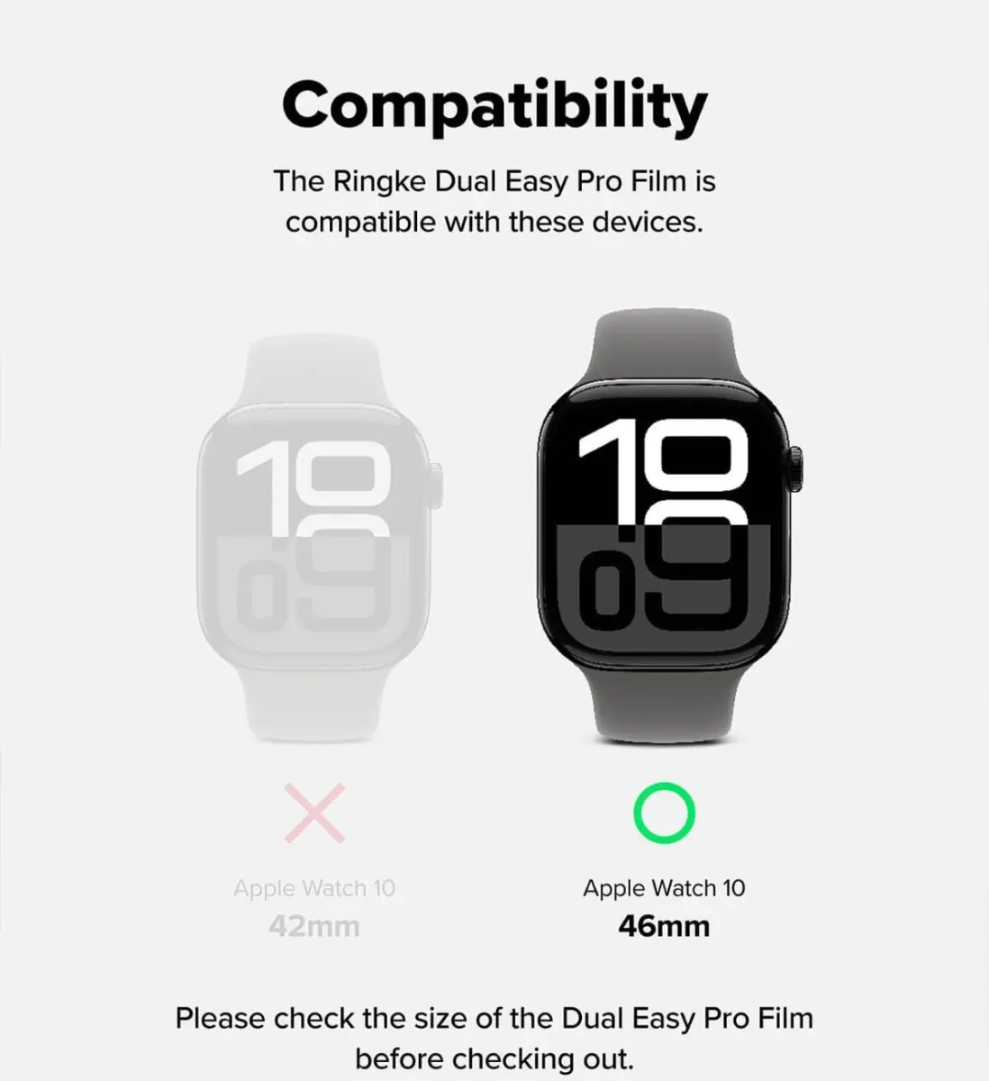 Ringke Dual Easy Pro - Apple Watch 11 / 10 46MM Screen Protector - Jig (2-Pack) afbeelding 4