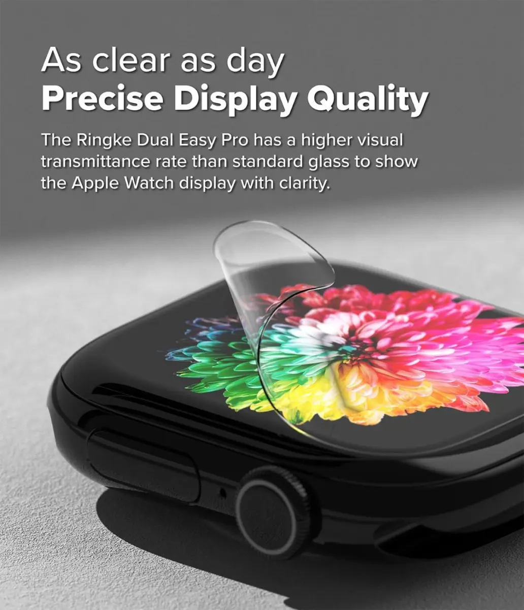 Ringke Dual Easy Pro - Apple Watch 11 / 10 46MM Screen Protector - Jig (2-Pack) afbeelding 8