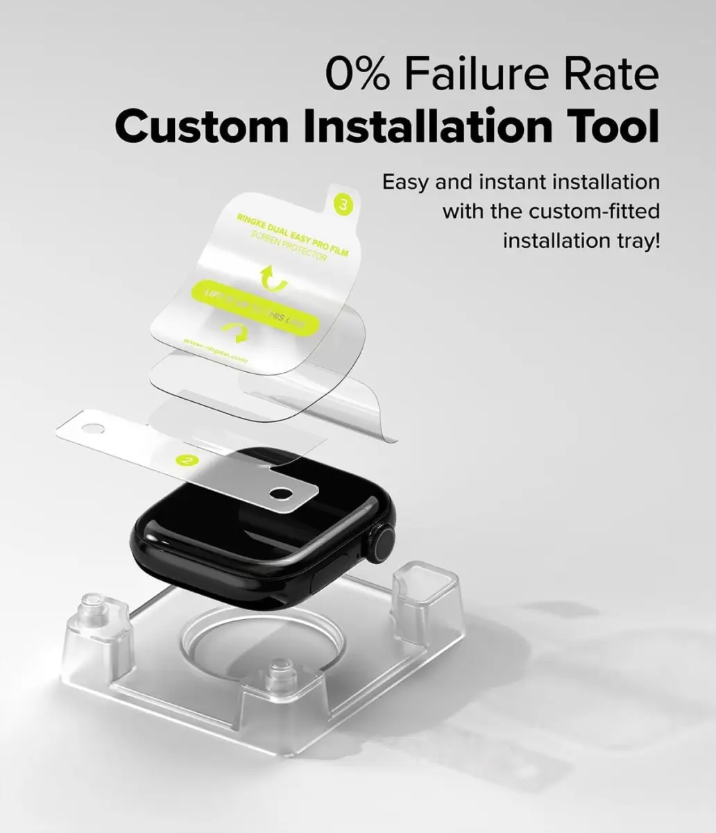 Ringke Dual Easy Pro - Apple Watch 11 / 10 42MM Screen Protector Jig (2-Pack) afbeelding 5