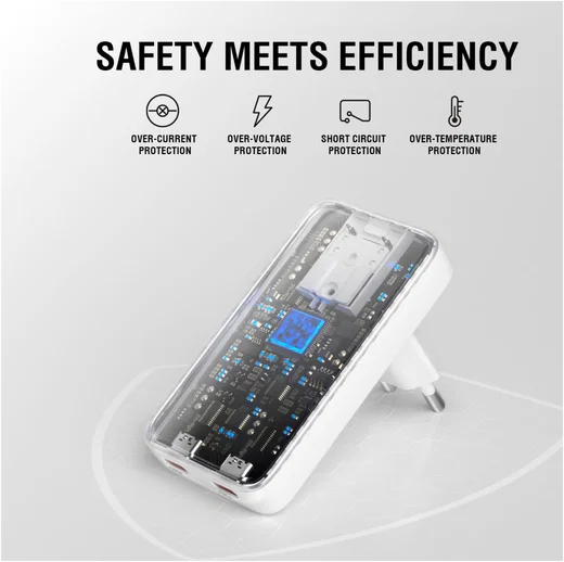 4smarts FlatPlug Slim Dual 45W Power Delivery Fast Charge USB-C Oplader Wit afbeelding 6