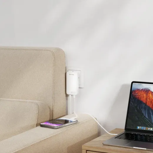 4smarts FlatPlug 65W Power Delivery Dual Quick Charge USB-C Oplader Wit afbeelding 3