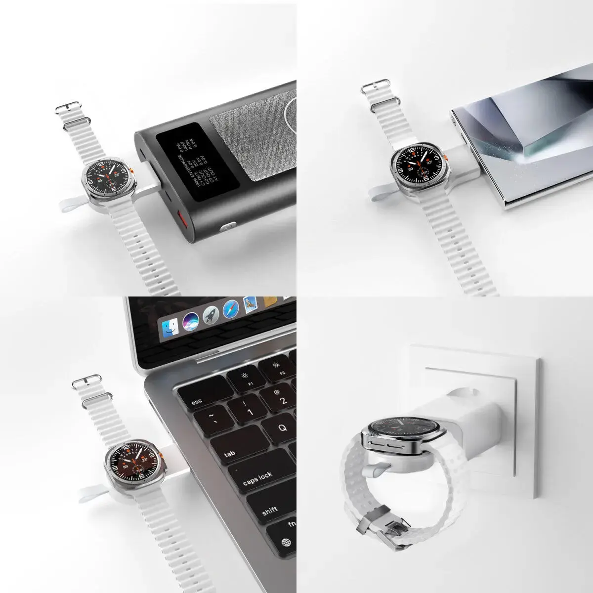 4smarts 3-in-1 Qi2/MagSafe Draadloze Oplader voor Telefoon/Samsung Watch/Oortjes afbeelding 5