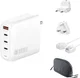 4Smarts 100W GaN USB-C Laptop Oplader met Wereldstekker 3x USB-C en USB-A afbeelding 1