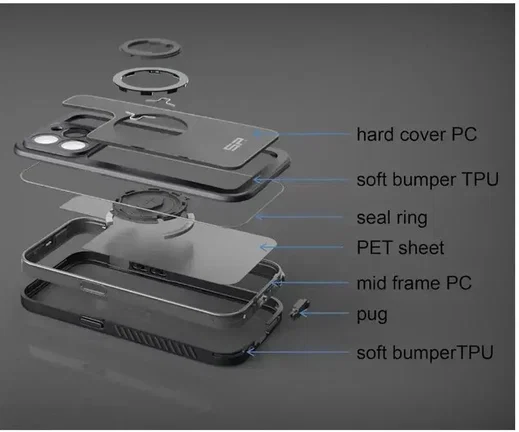 SP Connect Xtreme SPC+ Samsung Galaxy S25 Plus Hoesje Full Protect MagSafe Zwart afbeelding 6