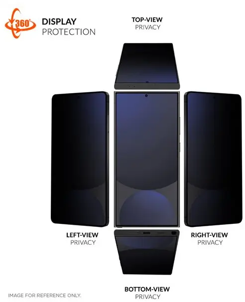 Eiger Mountain Black 360° Privacy Samsung Galaxy S25 Ultra Screen Protector afbeelding 2