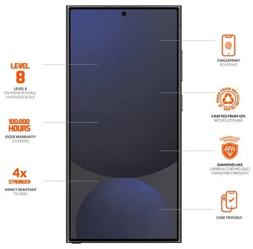 Eiger Mountain Glass ULTRA EDGE Samsung Galaxy S25 Ultra Tempered Glass afbeelding 3