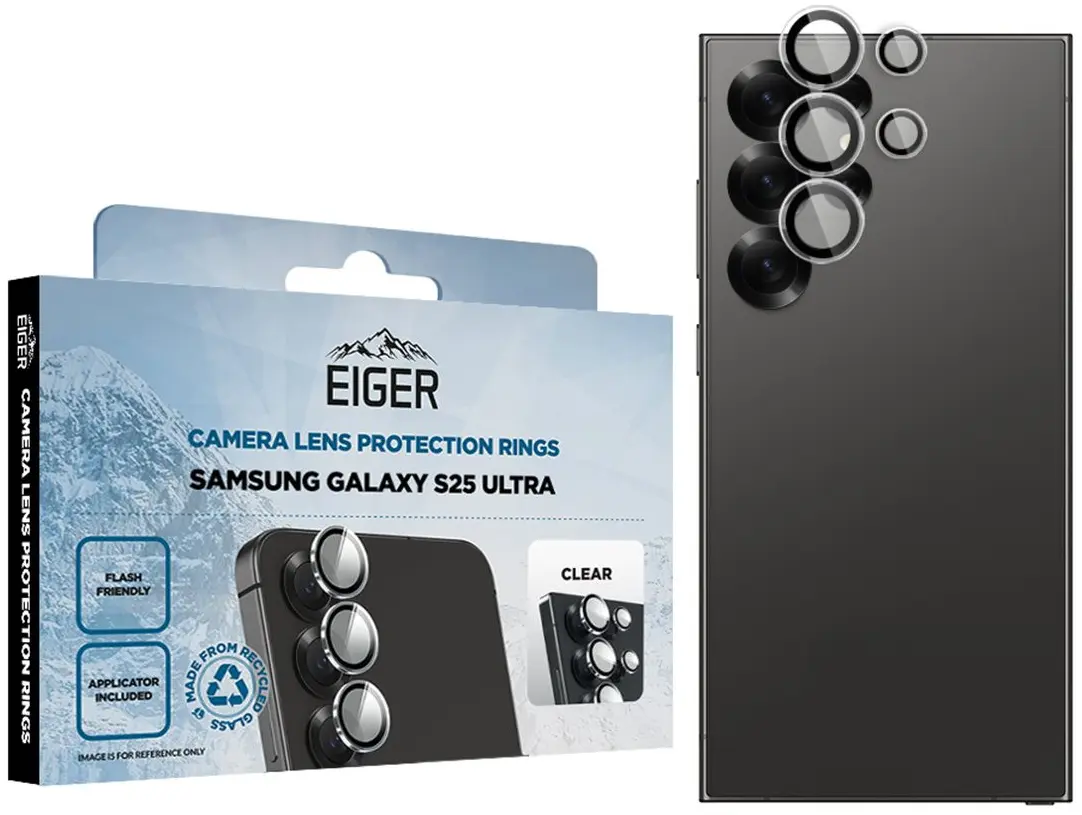 Eiger Mountain Glass Samsung Galaxy S25 Ultra Camera Lens Protector afbeelding 1