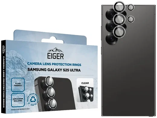 Eiger Mountain Glass Samsung Galaxy S25 Ultra Camera Lens Protector afbeelding 1