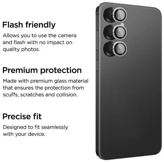Eiger Mountain Glass Samsung Galaxy S25 Plus Camera Lens Protector afbeelding 2