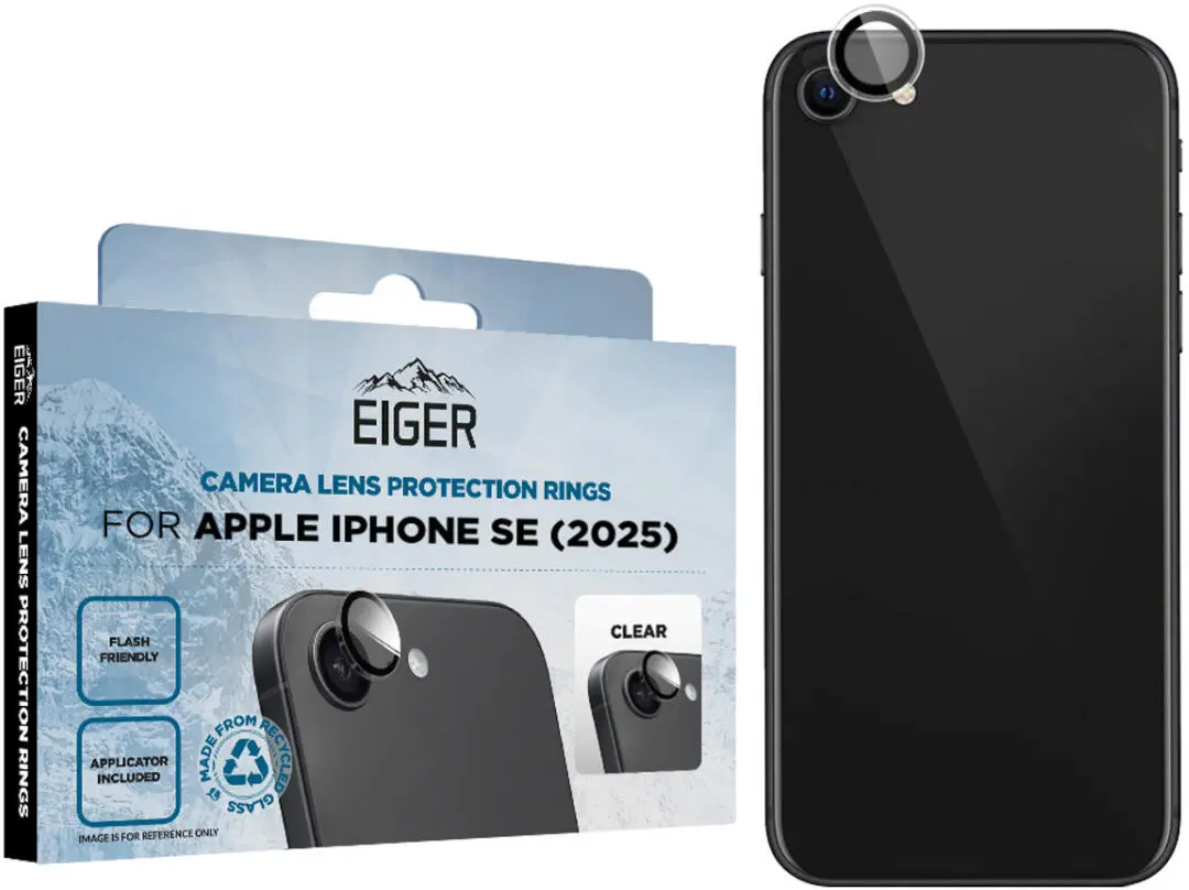 Eiger Mountain Glass Apple iPhone 17e / 16e Camera Lens Protector afbeelding 1