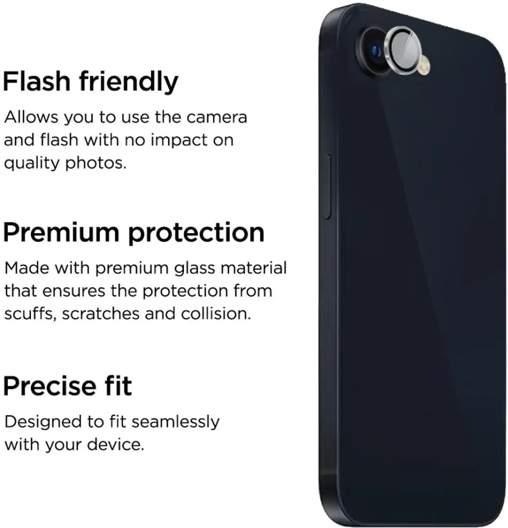 Eiger Mountain Glass Apple iPhone 17e / 16e Camera Lens Protector afbeelding 2