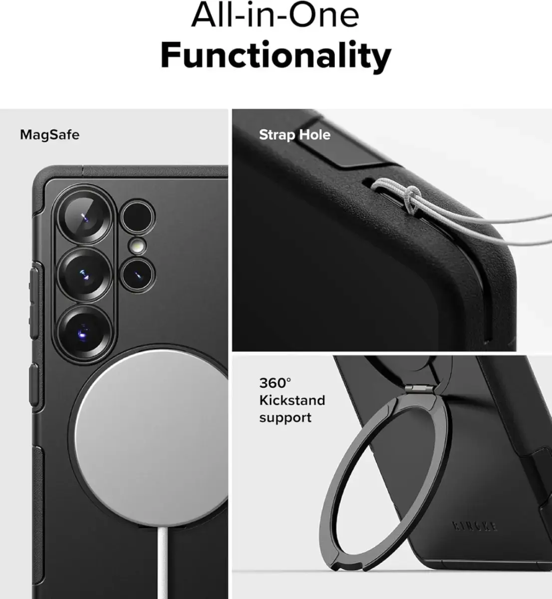 Ringke Alles Samsung Galaxy S25 Ultra Hoesje 360° MagSafe Standaard Zwart afbeelding 7