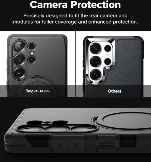 Ringke Alles Samsung Galaxy S25 Ultra Hoesje 360° MagSafe Standaard Zwart afbeelding 8