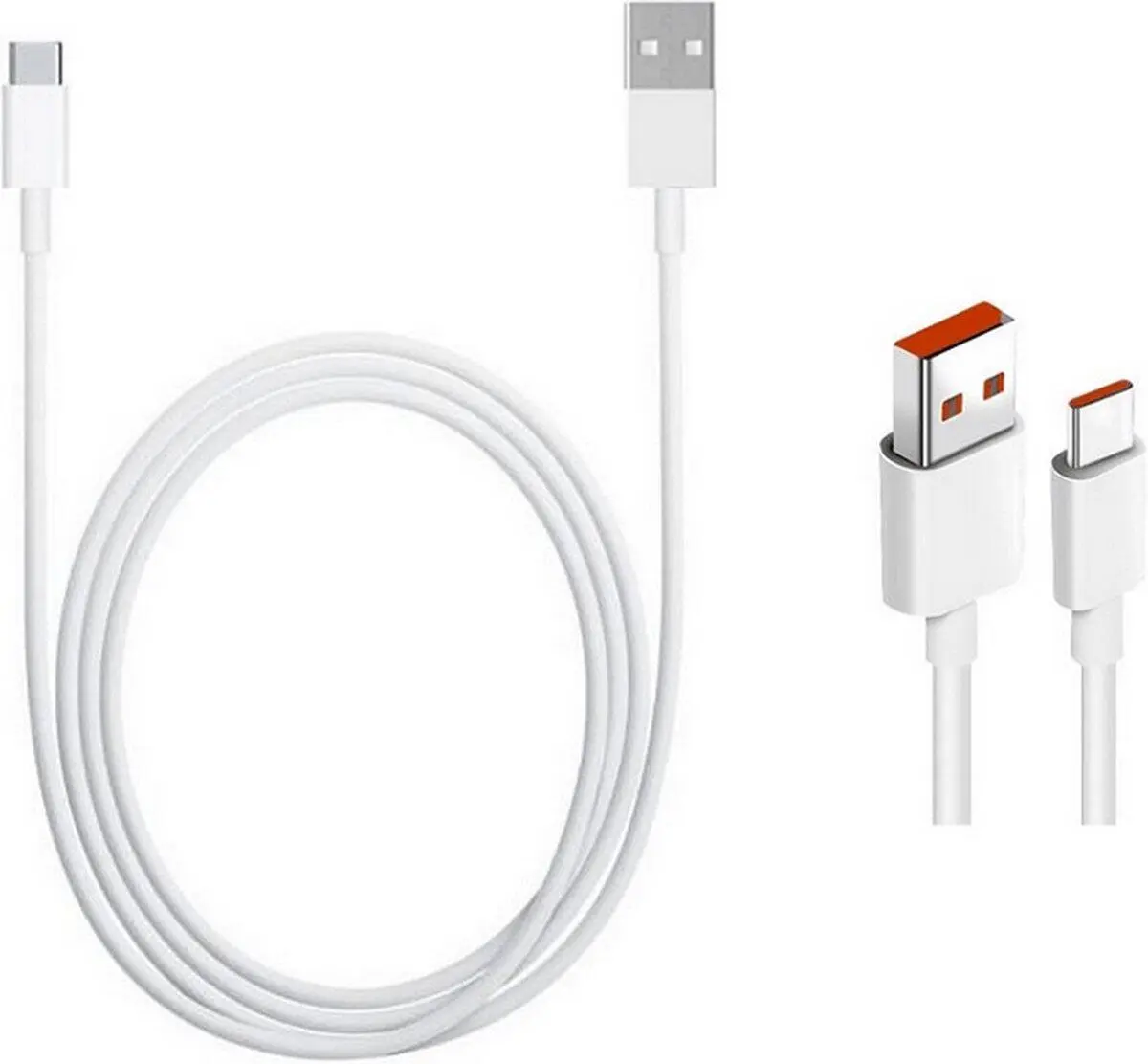 Xiaomi USB-A naar USB-C 33W Kabel 1 Meter Wit afbeelding 3