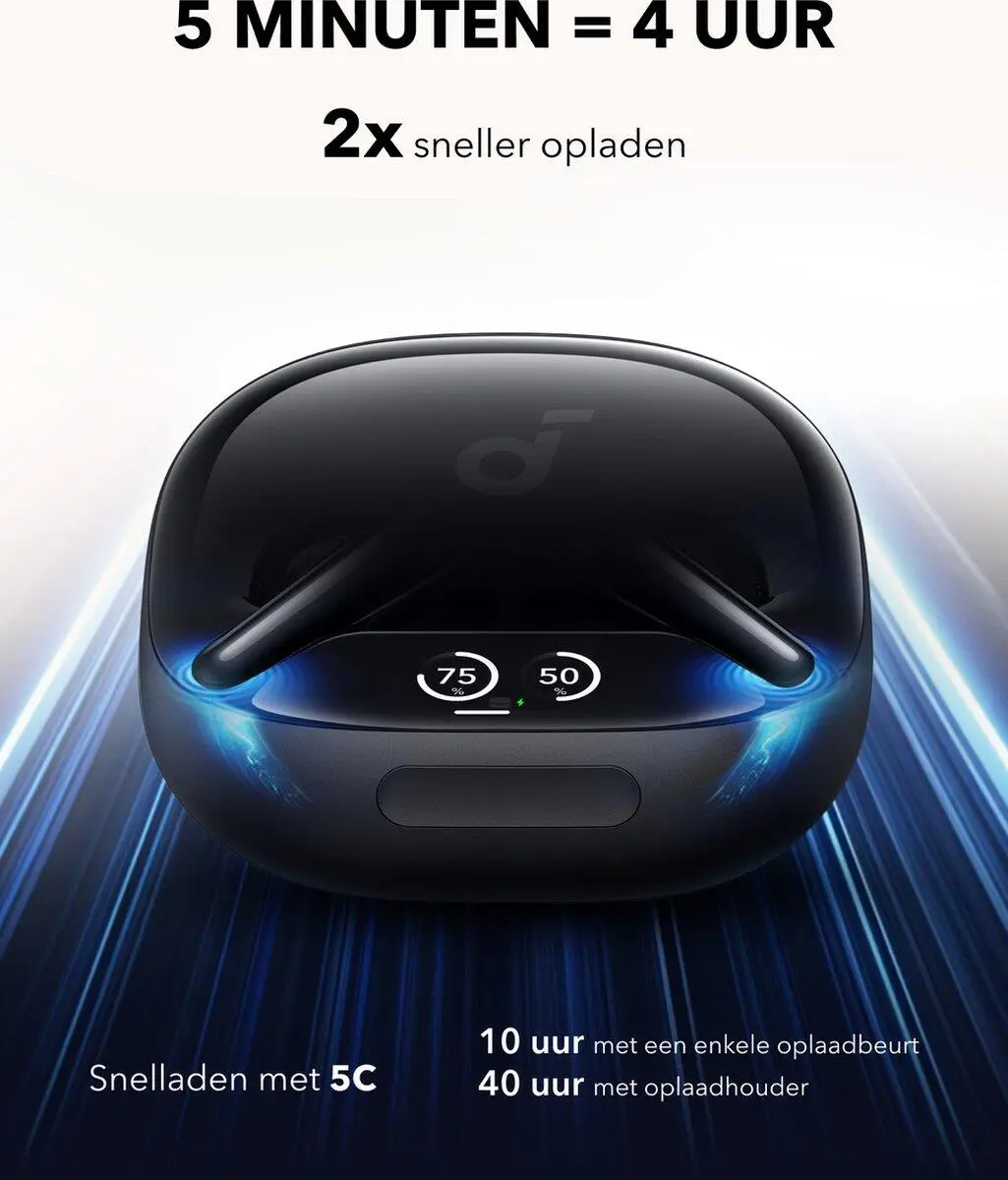 Anker Liberty 4 Pro Draadloze Oordopjes Noise Cancelling Earbuds Zwart afbeelding 5