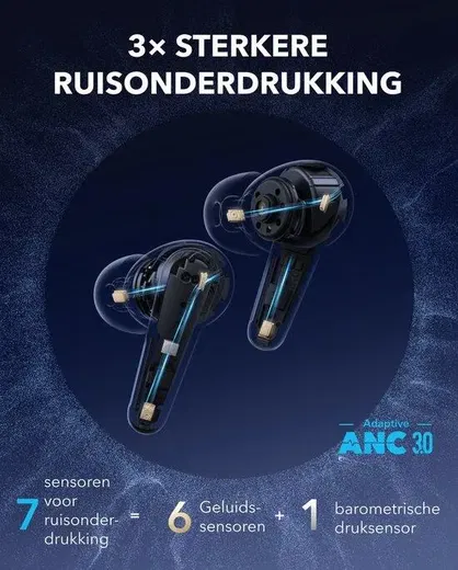 Anker Liberty 4 Pro Draadloze Oordopjes Noise Cancelling Earbuds Zwart afbeelding 6