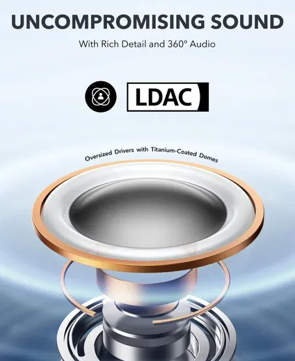 Anker SoundCore AeroFit Pro Open-Ear Oordopjes met Nekband Paars afbeelding 8