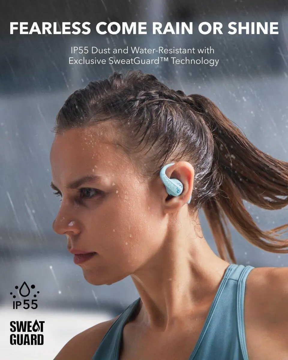 Anker SoundCore AeroFit Pro Open-Ear Oordopjes met Nekband Blauw afbeelding 7