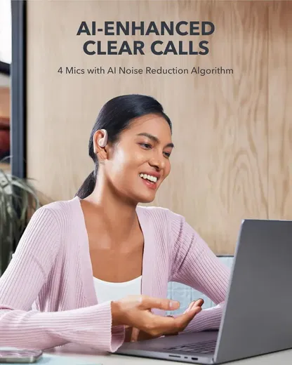 Anker SoundCore AeroFit Open-Ear Draadloze Bluetooth 5.3 Oordopjes Roze afbeelding 5