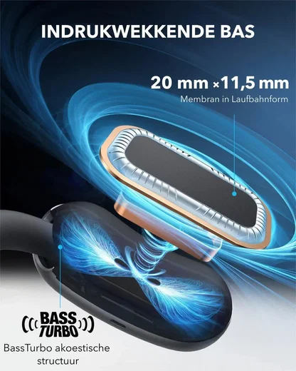 Anker Soundcore AeroFit 2 Open-Ear Draadloze Bluetooth 5.4 Oordopjes Zwart afbeelding 6
