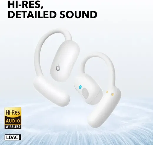 Anker Soundcore AeroFit 2 Open-Ear Draadloze Bluetooth 5.4 Oordopjes Wit afbeelding 2