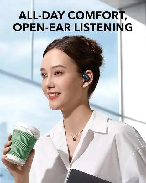 Anker Soundcore AeroFit 2 Open-Ear Draadloze Bluetooth 5.4 Oordopjes Blauw afbeelding 4