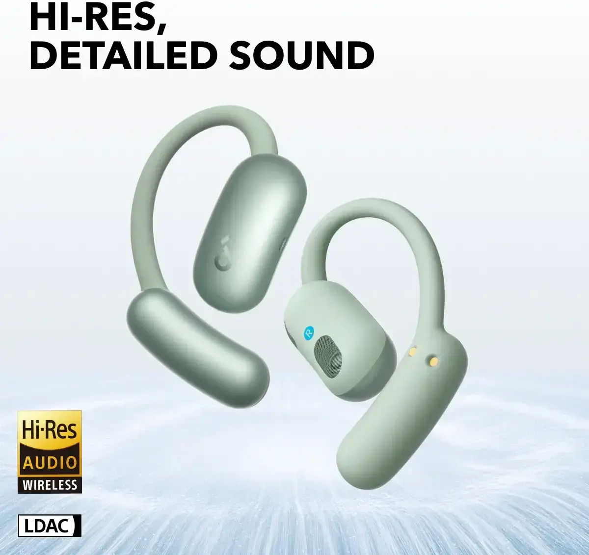 Anker Soundcore AeroFit 2 Open-Ear Draadloze Bluetooth 5.4 Oordopjes Groen afbeelding 2