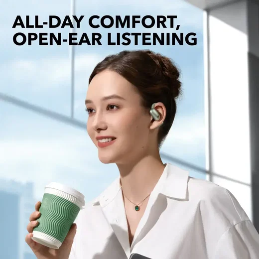 Anker Soundcore AeroFit 2 Open-Ear Draadloze Bluetooth 5.4 Oordopjes Groen afbeelding 5