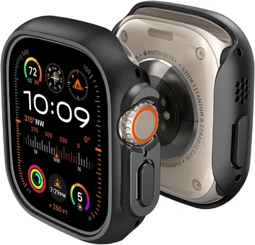 Spigen Thin Fit - Apple Watch Ultra 3/2/1 Hoesje - Bumper Case - Zwart