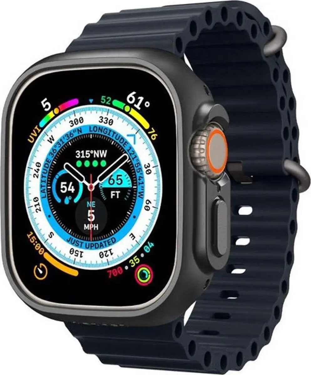 Spigen Thin Fit - Apple Watch Ultra 3/2/1 Hoesje - Bumper Case - Zwart afbeelding 7