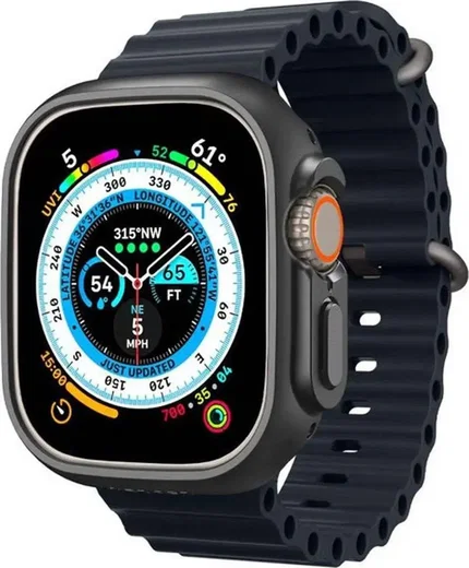 Spigen Thin Fit - Apple Watch Ultra 3/2/1 Hoesje - Bumper Case - Zwart afbeelding 7