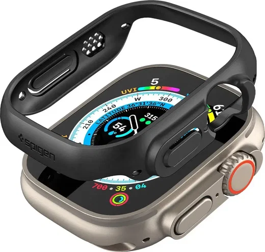 Spigen Thin Fit - Apple Watch Ultra 3/2/1 Hoesje - Bumper Case - Zwart afbeelding 8