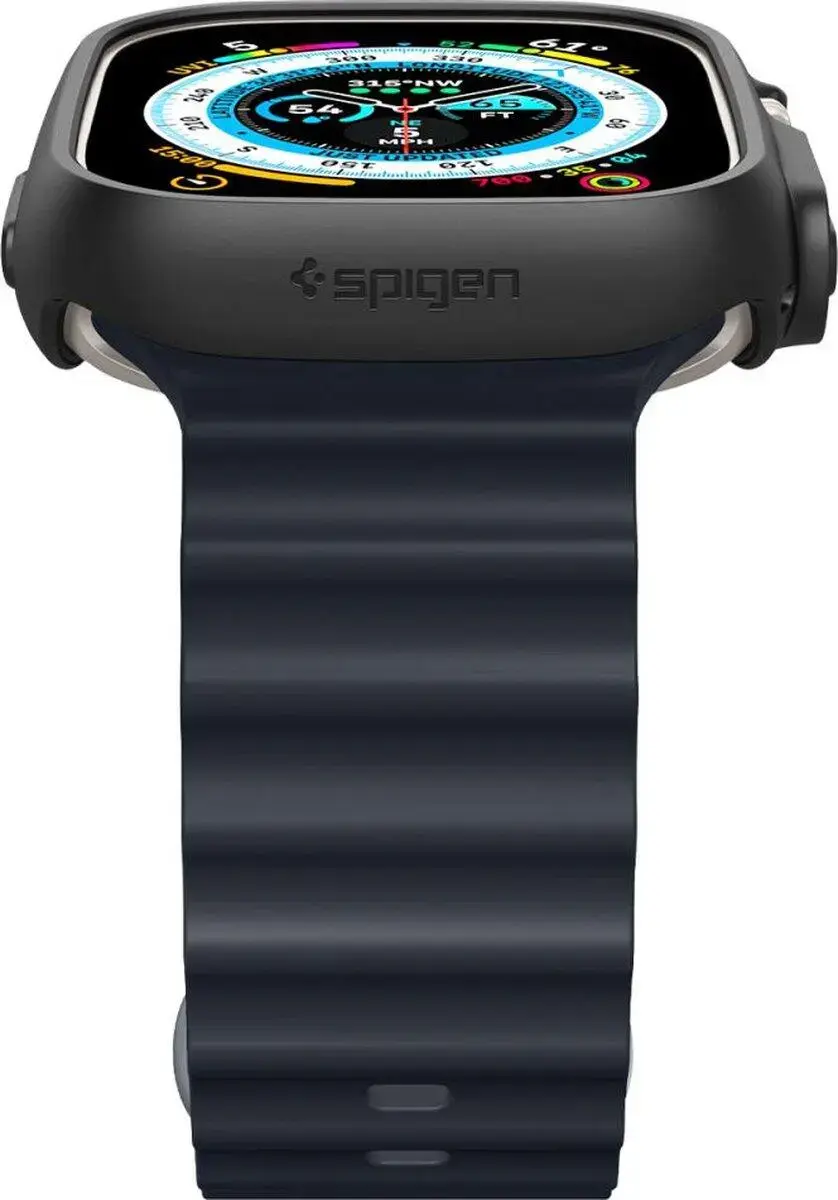 Spigen Thin Fit - Apple Watch Ultra 3/2/1 Hoesje - Bumper Case - Zwart afbeelding 13