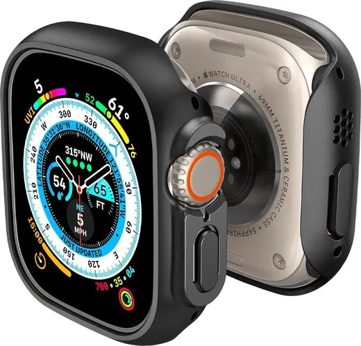 Spigen Thin Fit - Apple Watch Ultra 3/2/1 Hoesje - Bumper Case - Zwart afbeelding 11