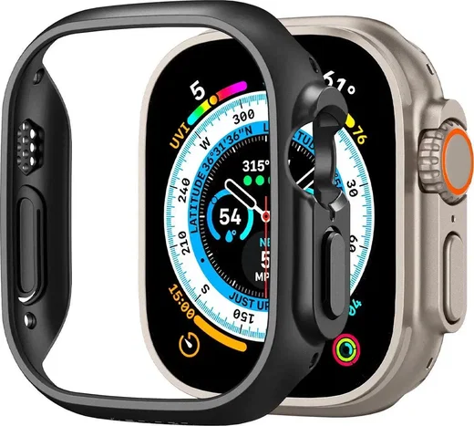 Spigen Thin Fit - Apple Watch Ultra 3/2/1 Hoesje - Bumper Case - Zwart afbeelding 2