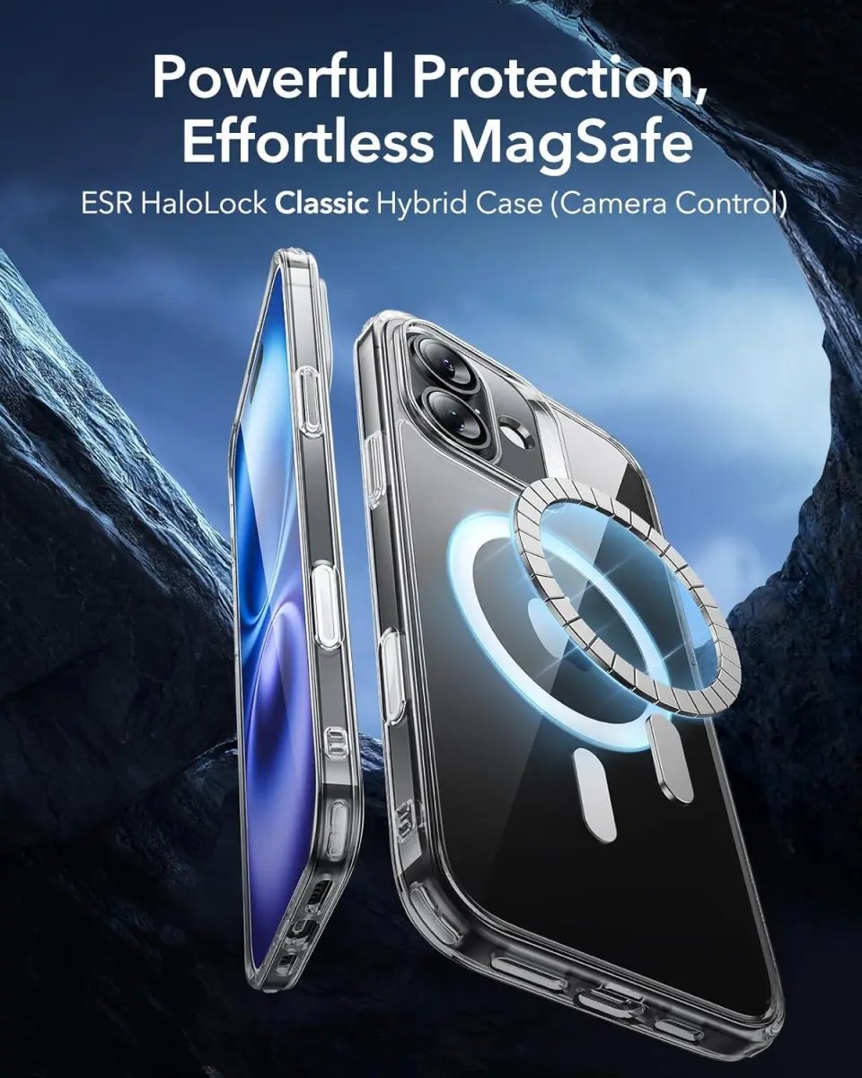 ESR Classic Hybrid Apple iPhone 16 Hoesje MagSafe Camera Control Transparant afbeelding 2