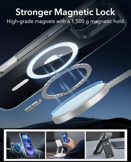ESR Classic Hybrid Apple iPhone 16 Hoesje MagSafe Camera Control Matte Zwart afbeelding 7