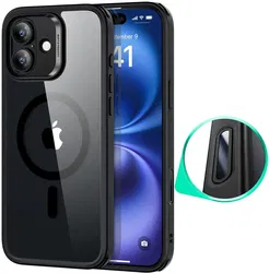 ESR Classic Hybrid Apple iPhone 16 Hoesje MagSafe Camera Control Clear Zwart afbeelding