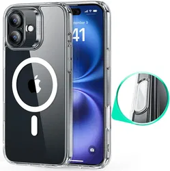 ESR Classic Hybrid iPhone 16 Plus Hoesje MagSafe Camera Control Transparant afbeelding